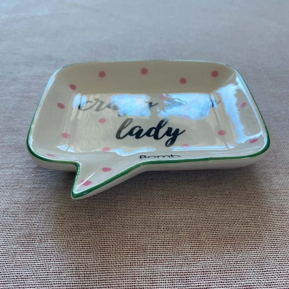 Bomb Cosmetics funky polka dot soap dish trinket decor gift
